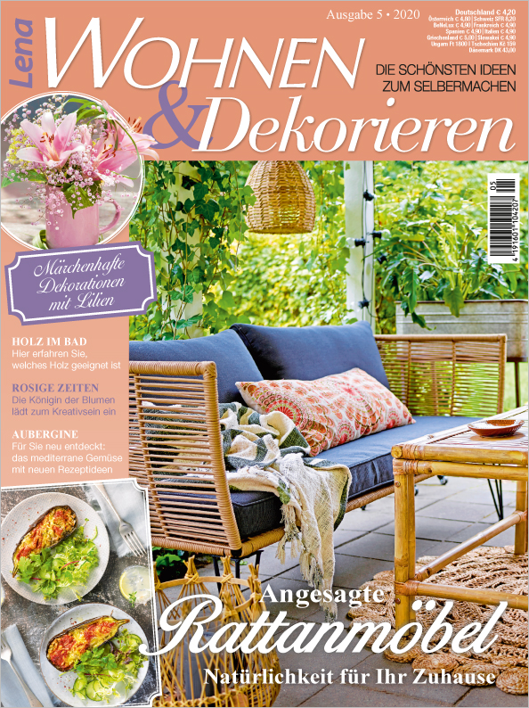 Magazin Produktbild: Lena Wohnen & Dekorieren Nr. 5/2020 - Angesagte Rattanmöbel