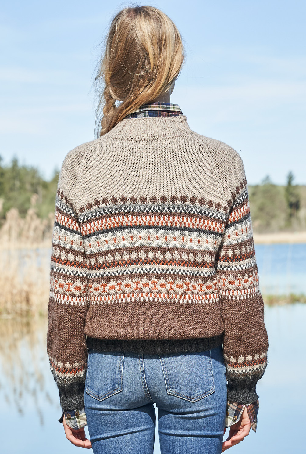 Prächtiger Fair-Isle-Pulli mit Rundpasse