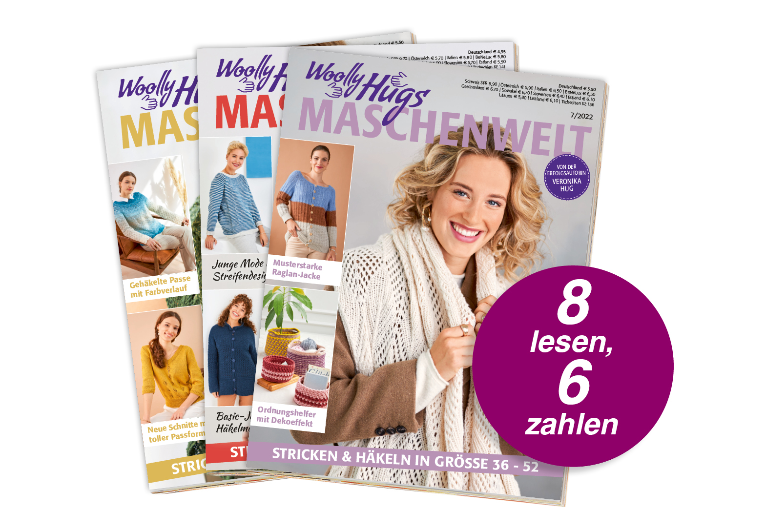Woolly Hugs Maschenwelt - 8 Ausgaben lesen nur 6 bezahlen