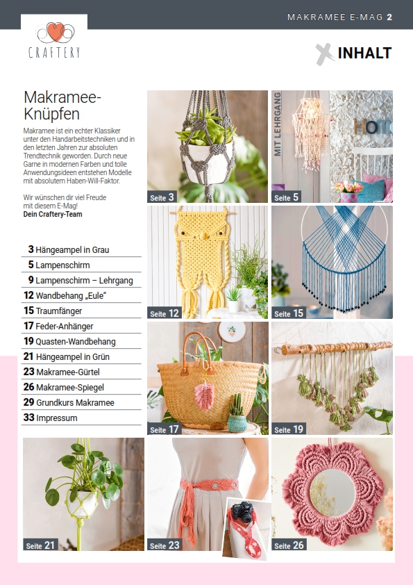 E-Magazin Nr. 01/2021: Makramee – Knüpfen, Knoten, Flechten