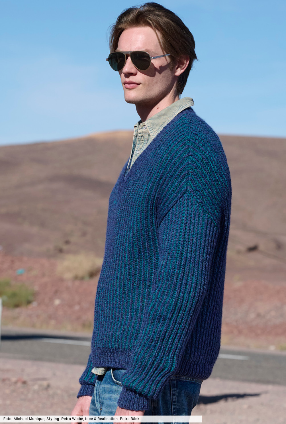 Modellansicht Bild 3: Pulli im zweifarbigen Patentmuster