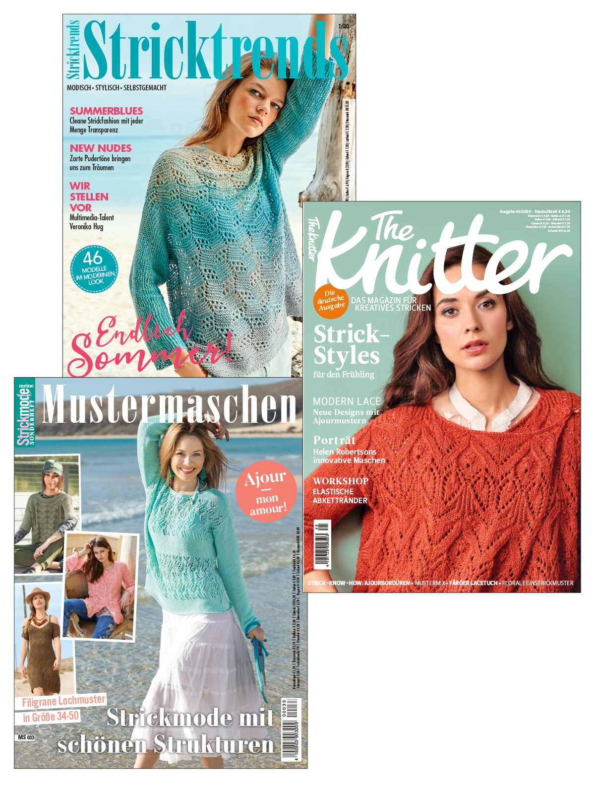 3 Zeitschriften statt 15,60 € nur 7,80 € - Stricktrends 02/2020, The Knitter 45/2020 und Meine Strickmode MS 033 3 Zeitschriften statt 15,60 € nur 7,80 € - Stricktrends 02/2020, The Knitter 45/2020 und Meine Strickmode MS 033