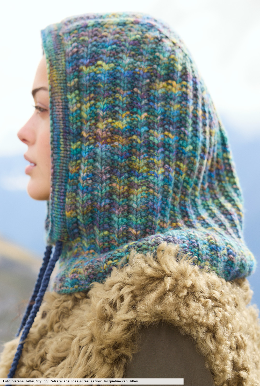 Modellansicht Bild 4: Melierte Balaclava im "falschen" Patent