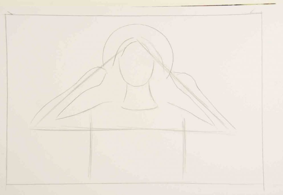 Minimalistische Zeichnung eines Körpers in Linien. Schlicht, kunstvoll, handgemacht. Stilvolle Einfachheit.