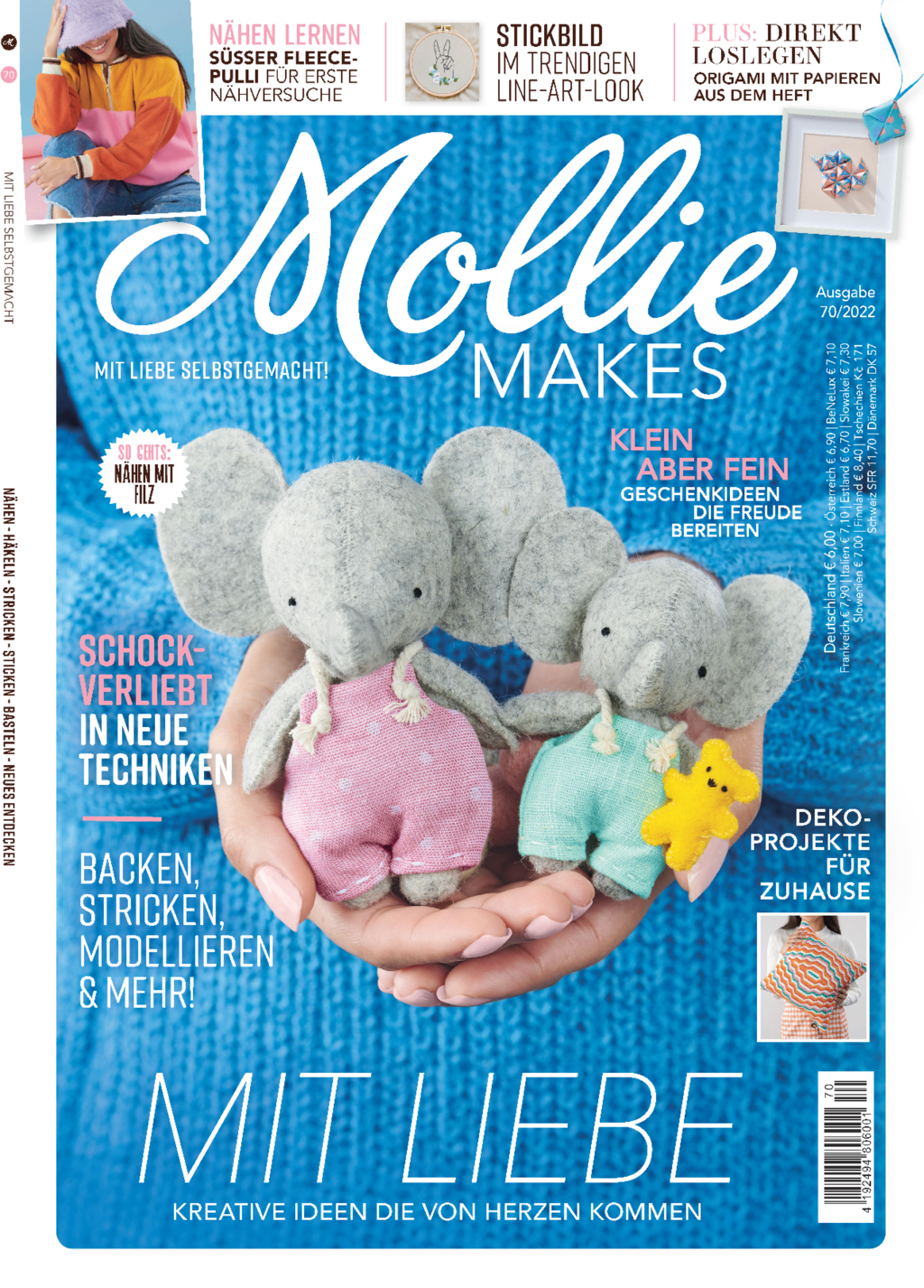 Magazin Produktbild: Mollie Makes Nr. 70/2022 - Mit Liebe