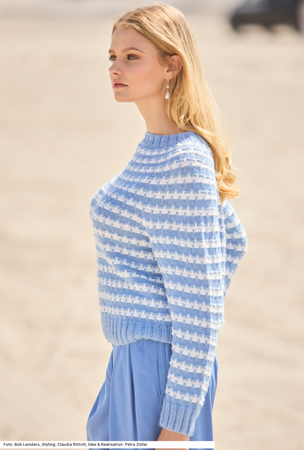 Modellansicht Bild 3: Pulli mit Hebemaschen