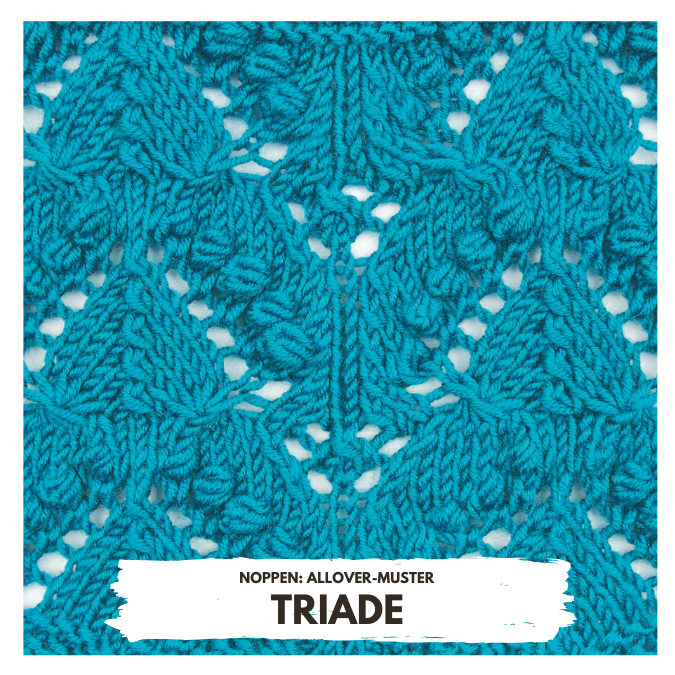 Handgefertigtes, modisches, türkisfarbenes Strickmuster mit Noppen und Allover-Design. DIY-Charme.