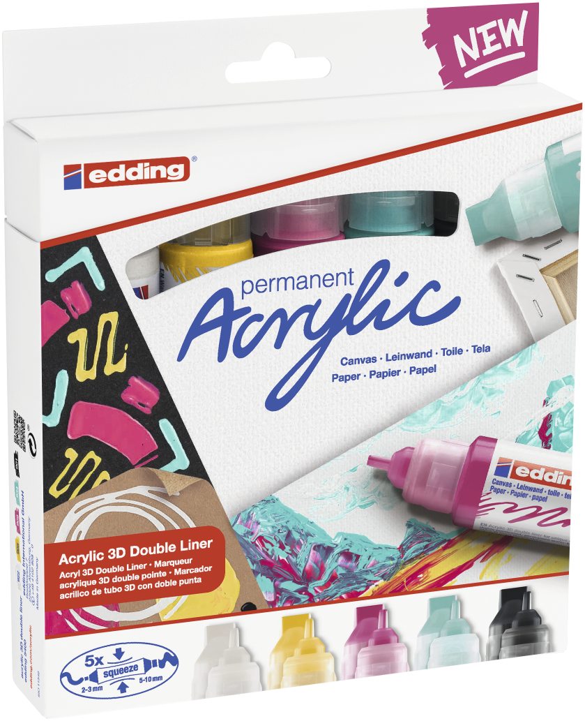 Bunte, leuchtende Acrylfarben mit ergonomischem Griff, ideal für DIY-Kreationen.