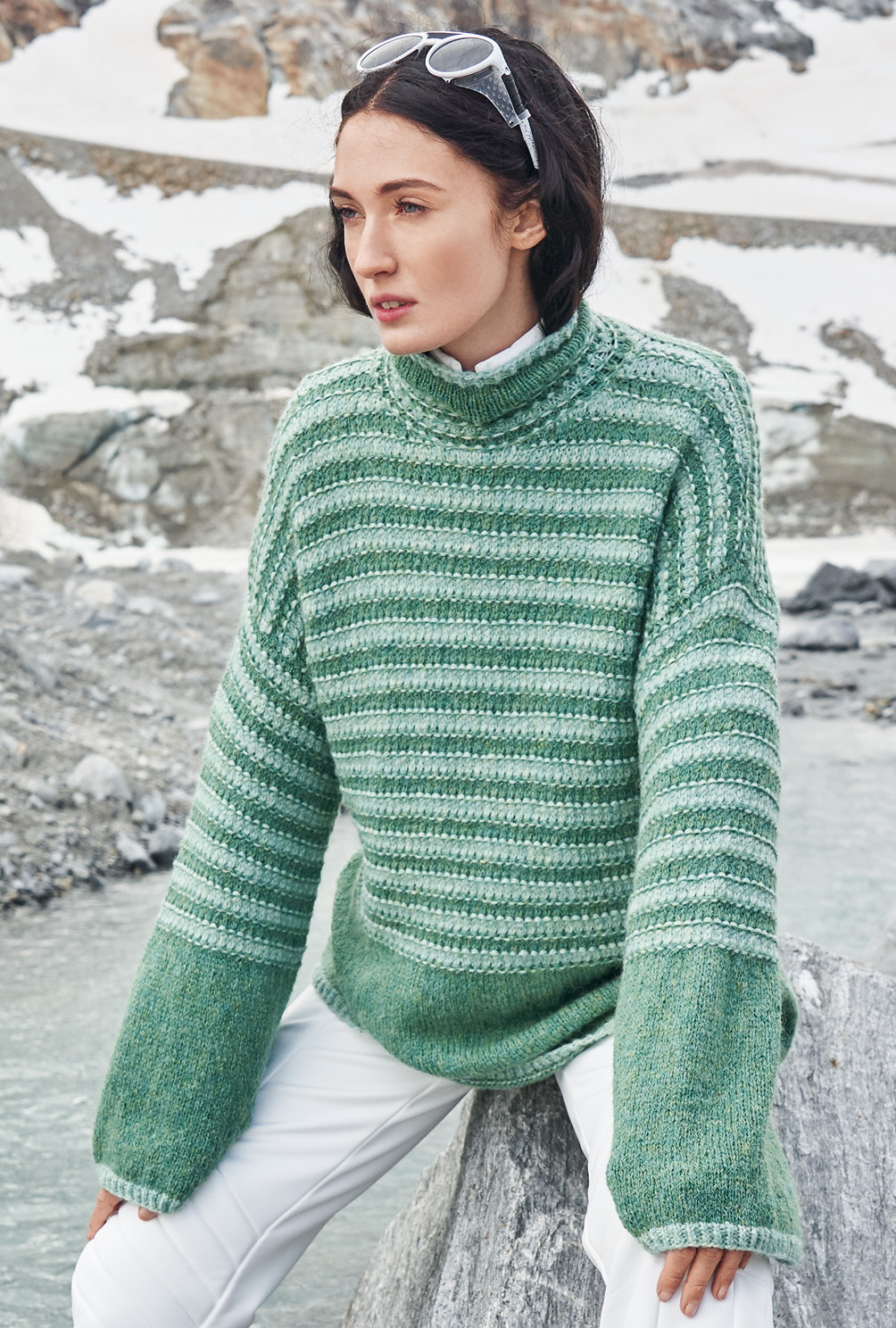 Modellansicht Bild 7: Toller Streifenpulli im angesagten Lässig-Look.