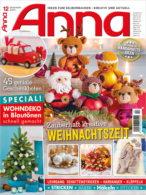 Anna Nr. 12/2019 - Zauberhaft kreative Weihnachtszeit Magazin Produktbild: Anna 12/19- Zauberhaft kreative Weihnachtszeit