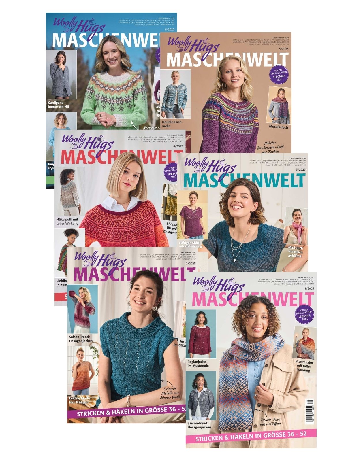 Sparpaket Produktbild: WOOLLY HUGS E-Paper Archiv 2025 - alle Ausgaben als E-Paper Sparpaket