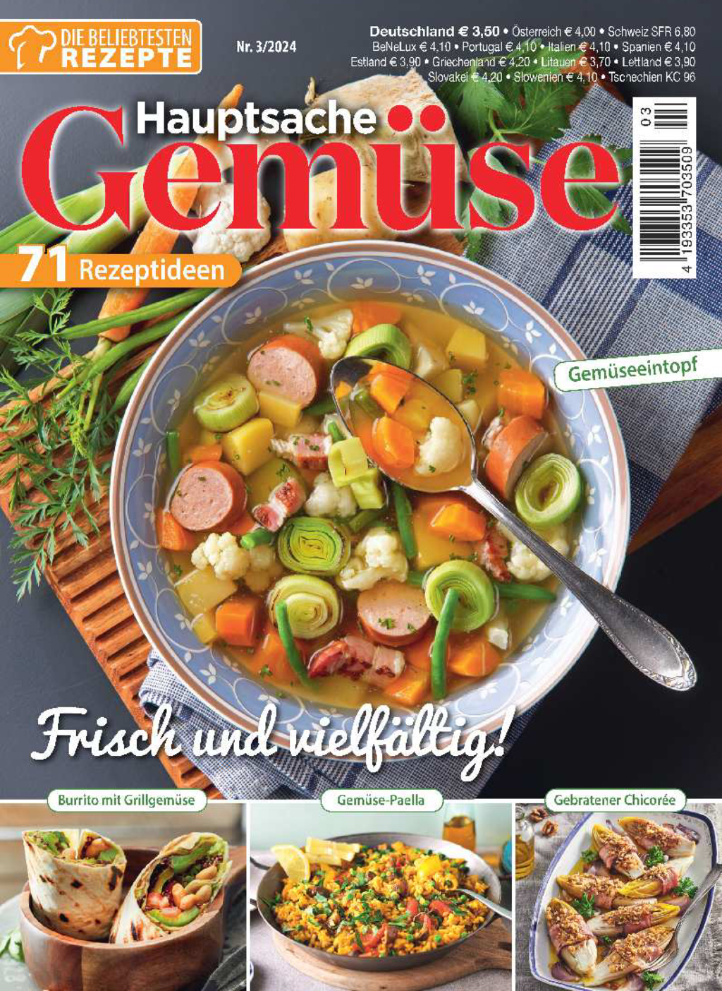Die beliebtesten Rezepte 3/2024 - Gemüseküche Magazin Produktbild: Die beliebtesten Rezepte 3/2024 - Gemüseküche