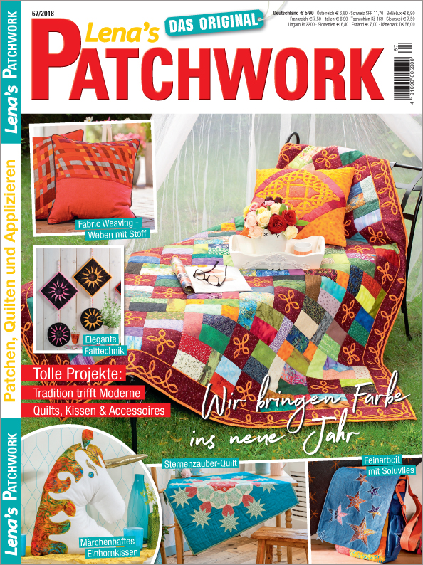 Magazin Produktbild: Lena´s Patchwork Nr. 67/2018 - Wir bringen Farbe ins neue Jahr