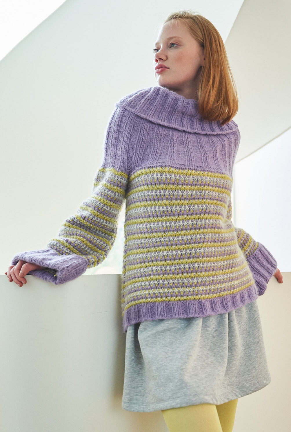 Modellansicht Bild 2: Allday-Pulli mit Rippenpasse und extra weiten Ärmeln