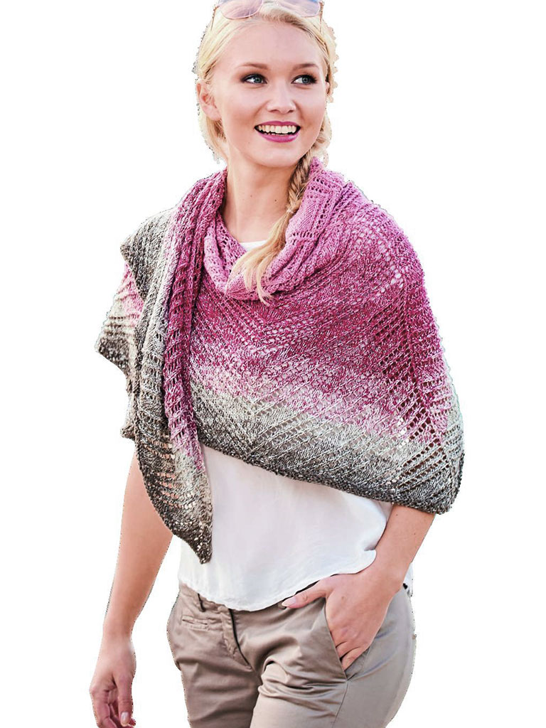 Halbkreisförmiges Tuch mit Lochmuster Modellansicht Bild 1: Halbkreisförmiges Tuch mit Lochmuster