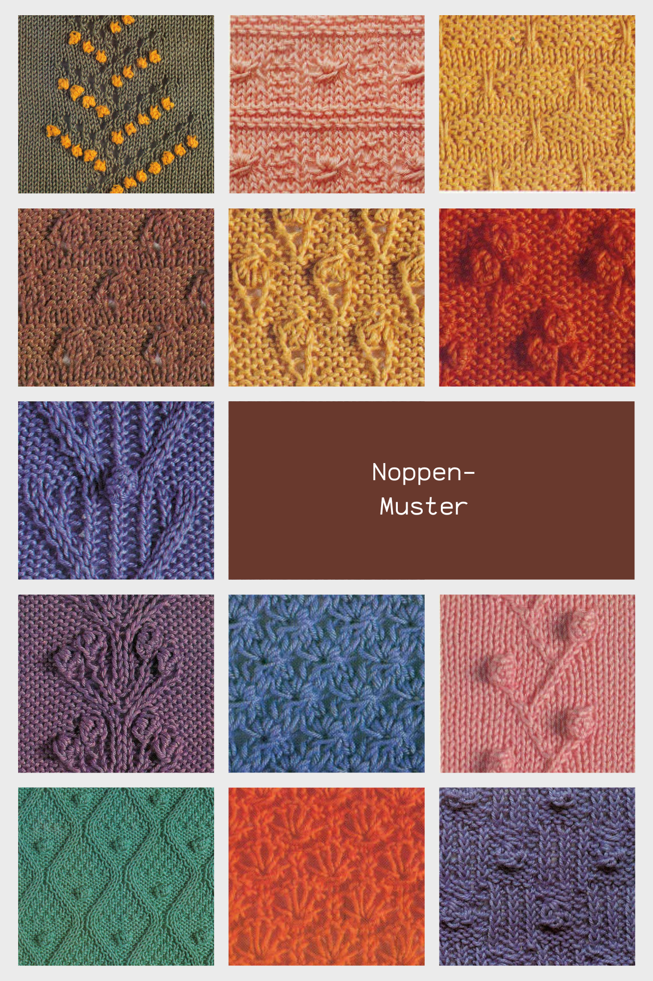 Bunte Strickmuster, handgemachte Noppen, modisch kreativ, DIY inspiriert, detailreich, Texturvariation.