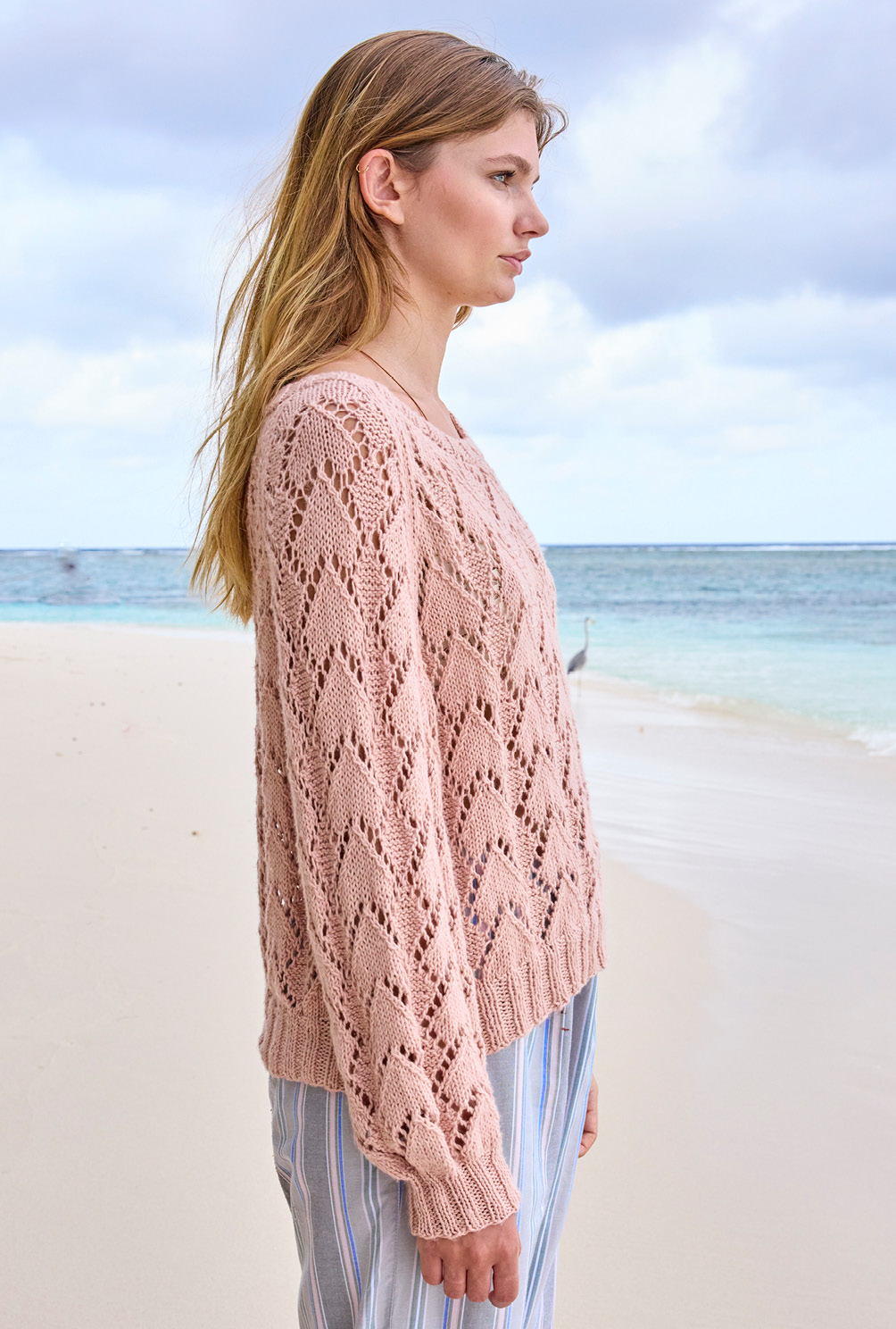 Modellansicht Bild 9: Legerer Ajourmuster-Pulli 