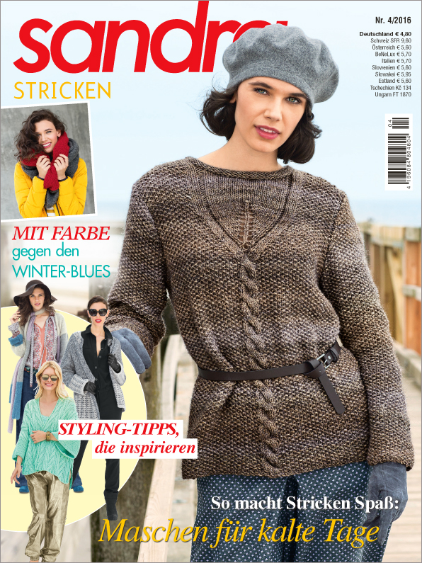 Sandra Nr. 04/2016 - Maschen für kalte Tage Magazin Produktbild: Sandra Nr. 4/2016 - Maschen für kalte Tage
