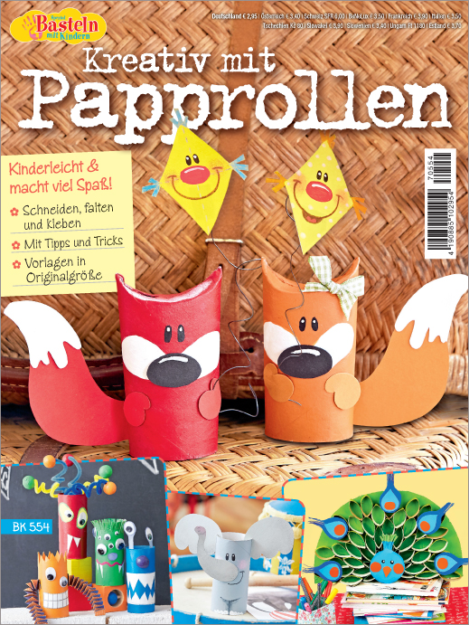 Basteln mit Kindern Spezial BK 554 - Kreativ mit Papprollen Magazin Produktbild: Basteln mit Kindern Spezial - Kreativ mit Papprollen