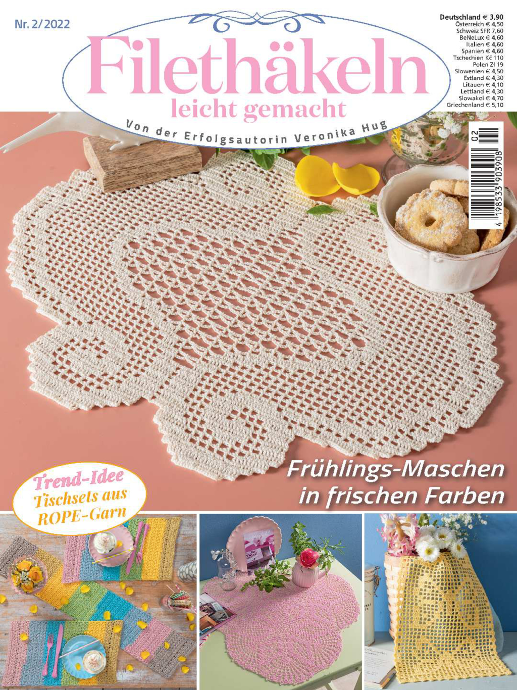 Magazin Produktbild: Filethäkeln leicht gemacht Nr. 02/2022 - Frühlingsmaschen in frischen Farben