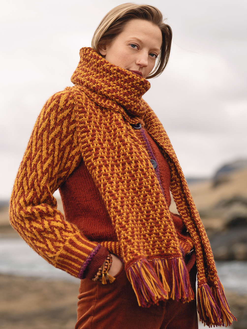Modellansicht Bild 1: Set aus Jacke und Schal