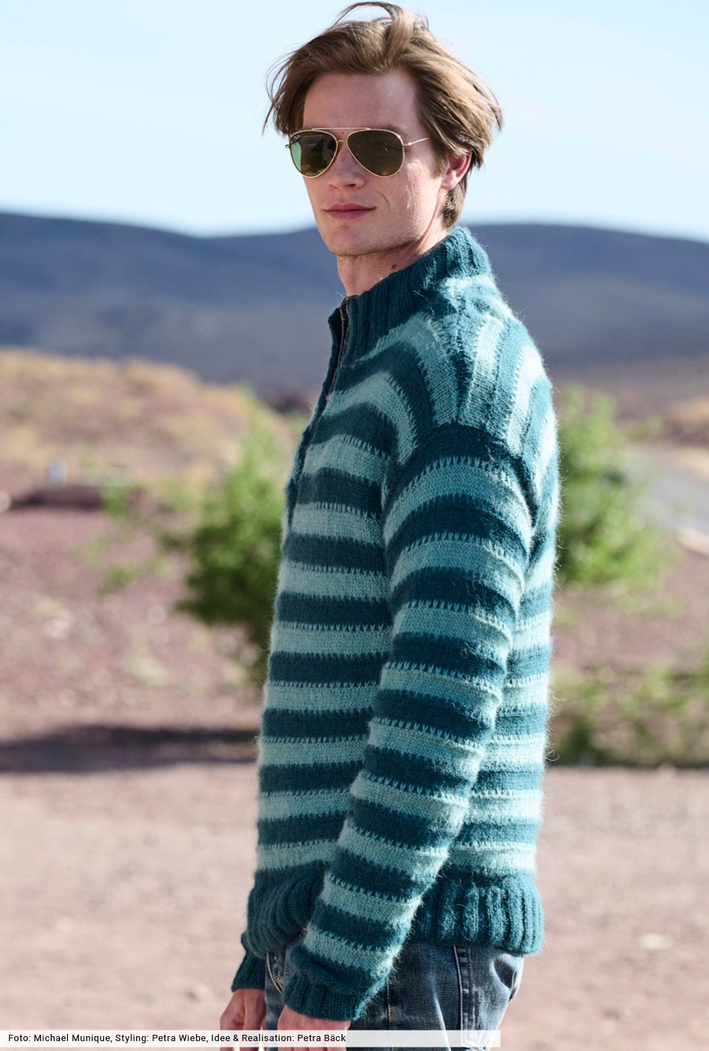 Modellansicht Bild 3: Gestreifter Herrenpulli