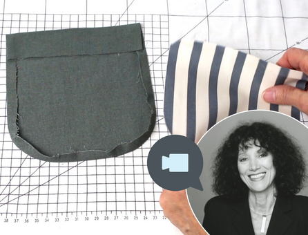 Grau-schwarz, Streifenmuster, modisch, handgenähte Tasche, kreatives Design.