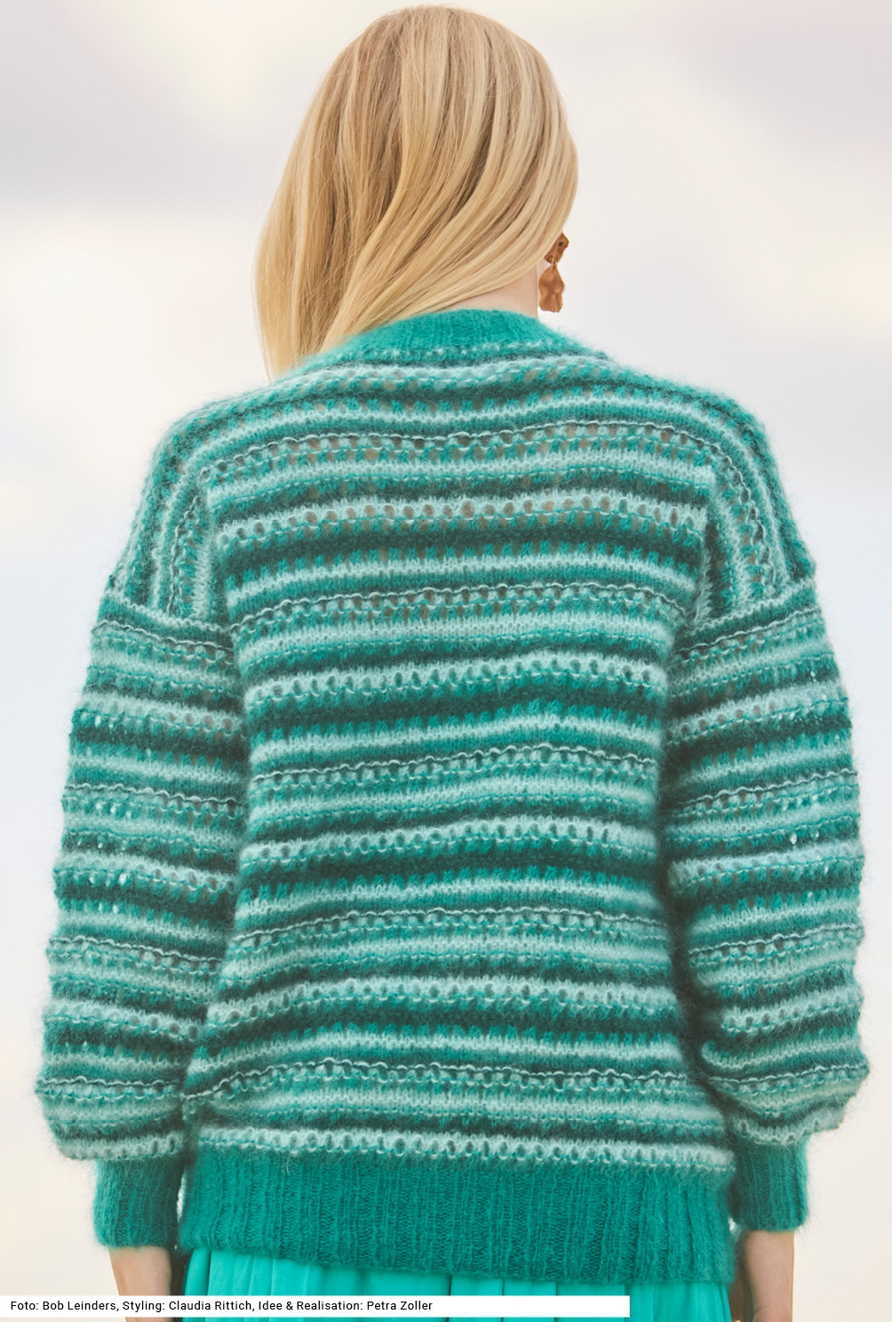 Modellansicht Bild 5: Jacke mit Ajourmusterringeln