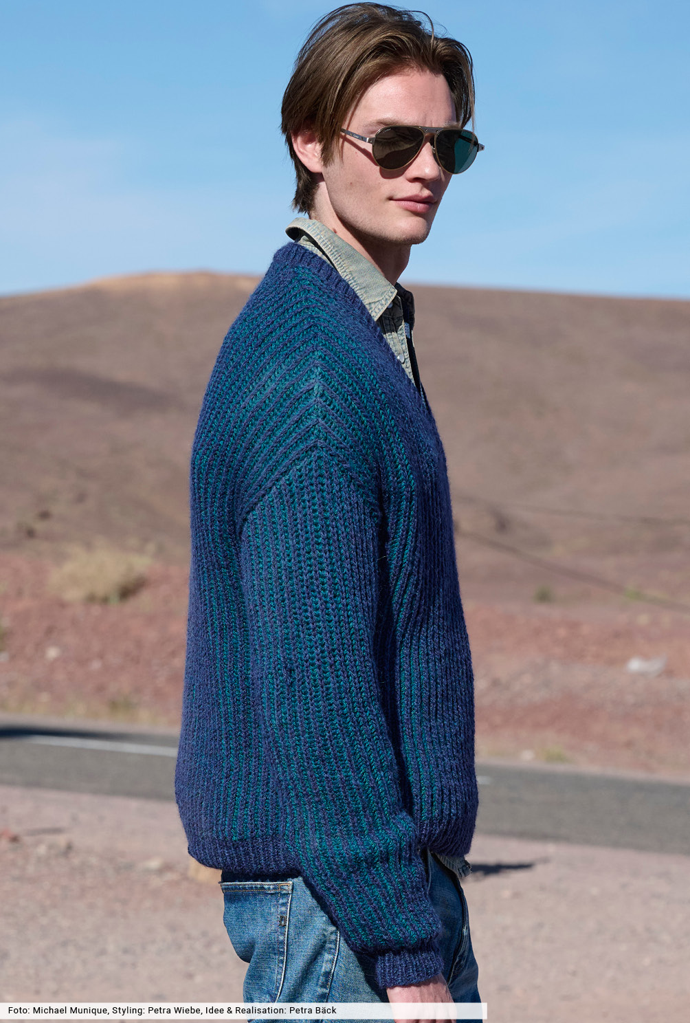 Modellansicht Bild 4: Pulli im zweifarbigen Patentmuster