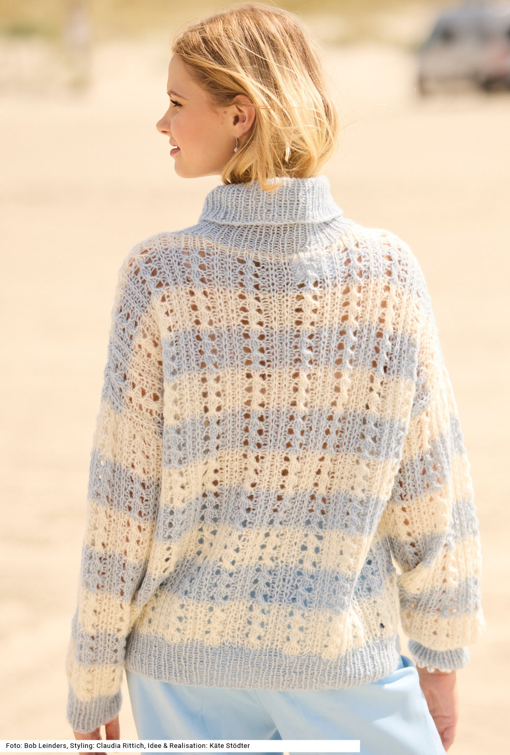 Modellansicht Bild 5: Pullover mit Ajourmuster