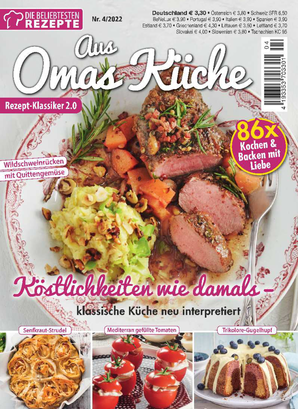 Die beliebtesten Rezepte 4/2022 - Aus Omas Küche Magazin Produktbild: Die beliebtesten Rezepte 4/2022 - Aus Omas Küche