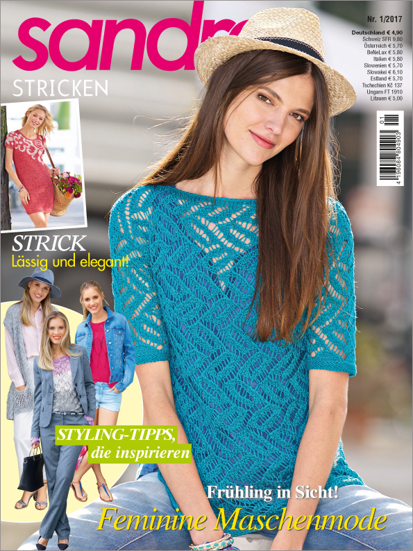 Sandra Nr. 01/2017 - Frühling in Sicht! Feminine Maschenmode Magazin Produktbild: Sandra Nr. 1/2017 - Frühling in Sicht! Feminine Maschenmode