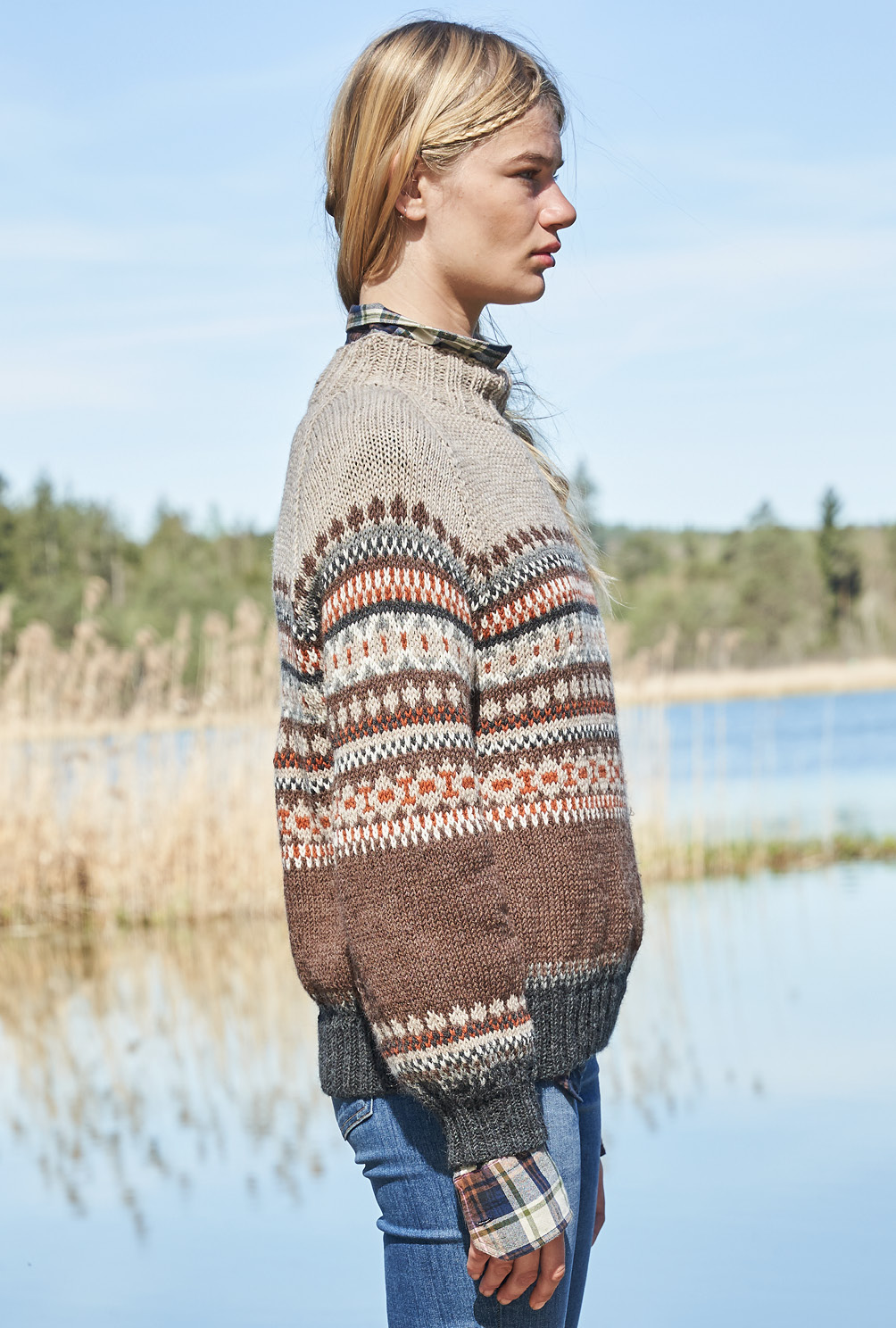 Prächtiger Fair-Isle-Pulli mit Rundpasse