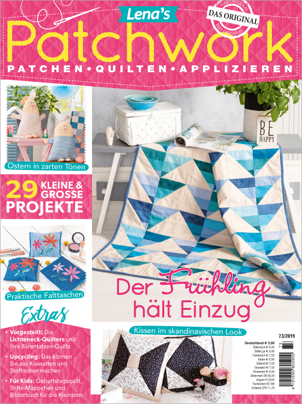 Lena´s Patchwork Nr. 73/2019 - Der Frühling hält Einzug Magazin Produktbild: Lena´s Patchwork Nr. 73/2019 - Der Frühling hält Einzug