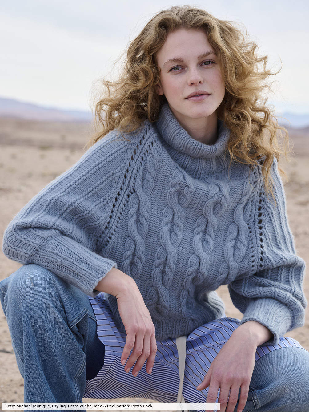 Modellansicht Bild 1: Pulli mit tiefen Raglanärmeln