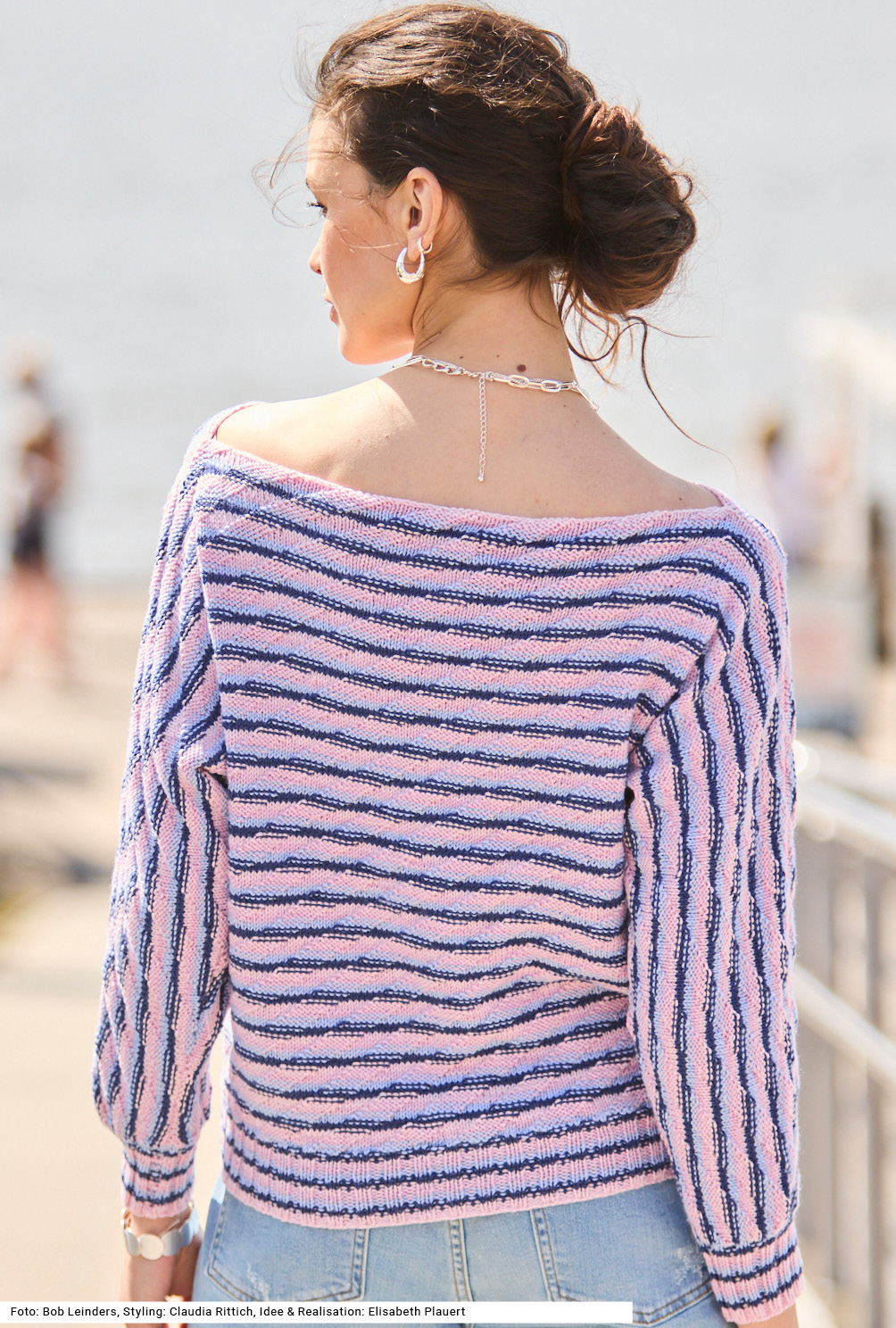 Modellansicht Bild 5: Pulli mit Diagonal- und Querstreifen