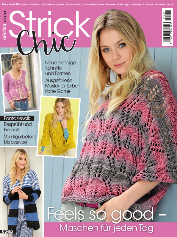 Strickpullover in Pink-Grau, luftige Ajour-Muster, handgemacht, trendiger Oversize-Schnitt, einzigartiger Style.