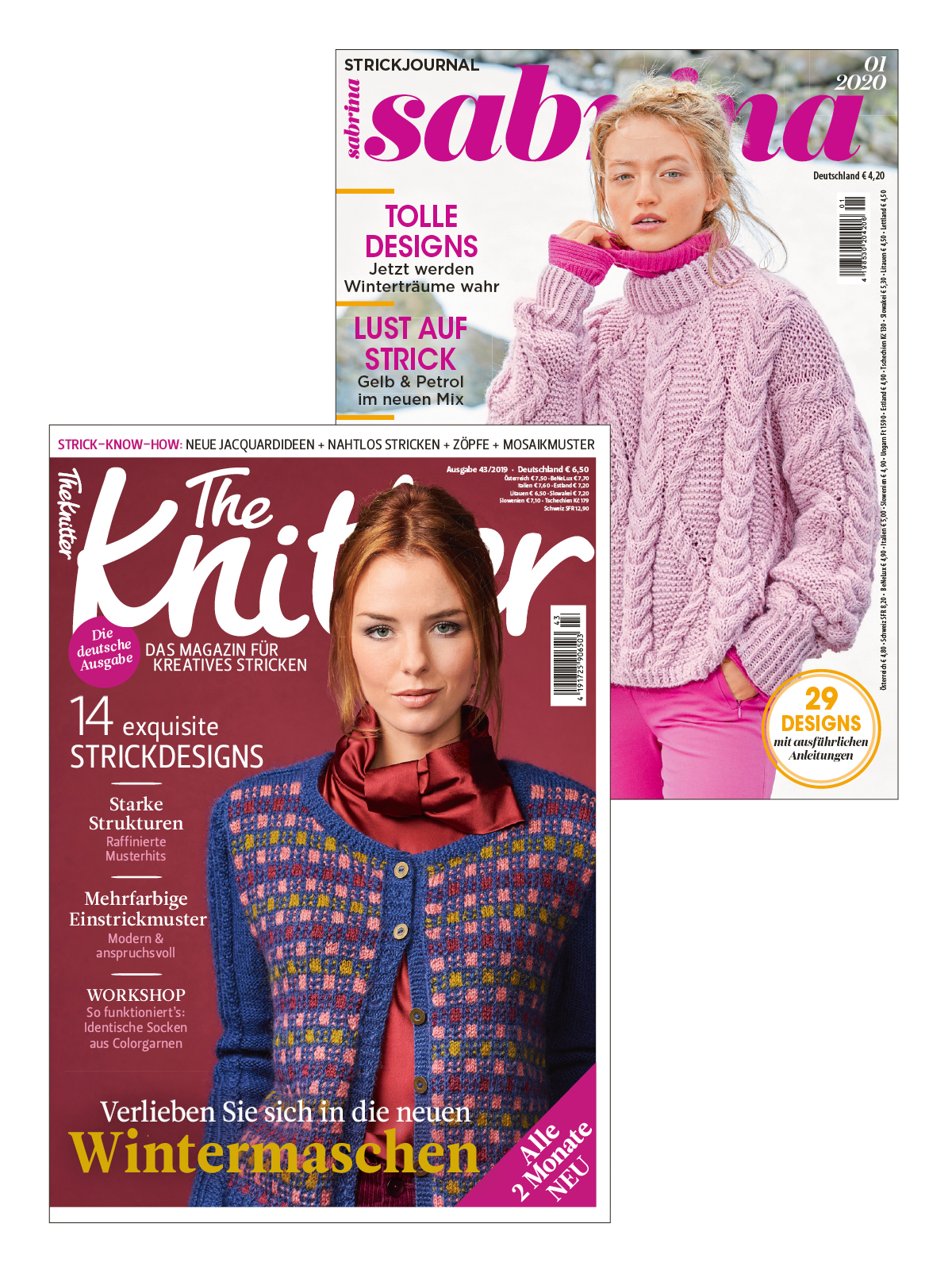 Strick-Bundle StBu8/21: Sabrina 01/2020 + The Knitter 43/2019 Strick-Bundle StBu8/21: Sabrina 01/2020 + The Knitter 43/2019