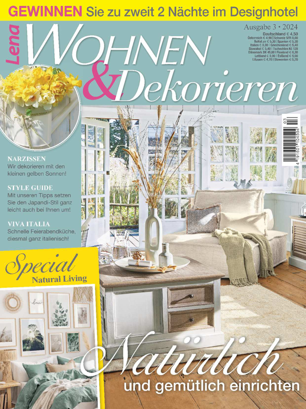 Magazin Produktbild: Lena Wohnen & Dekorieren Nr. 3/2024 - Natürlich und gemütlich einrichten