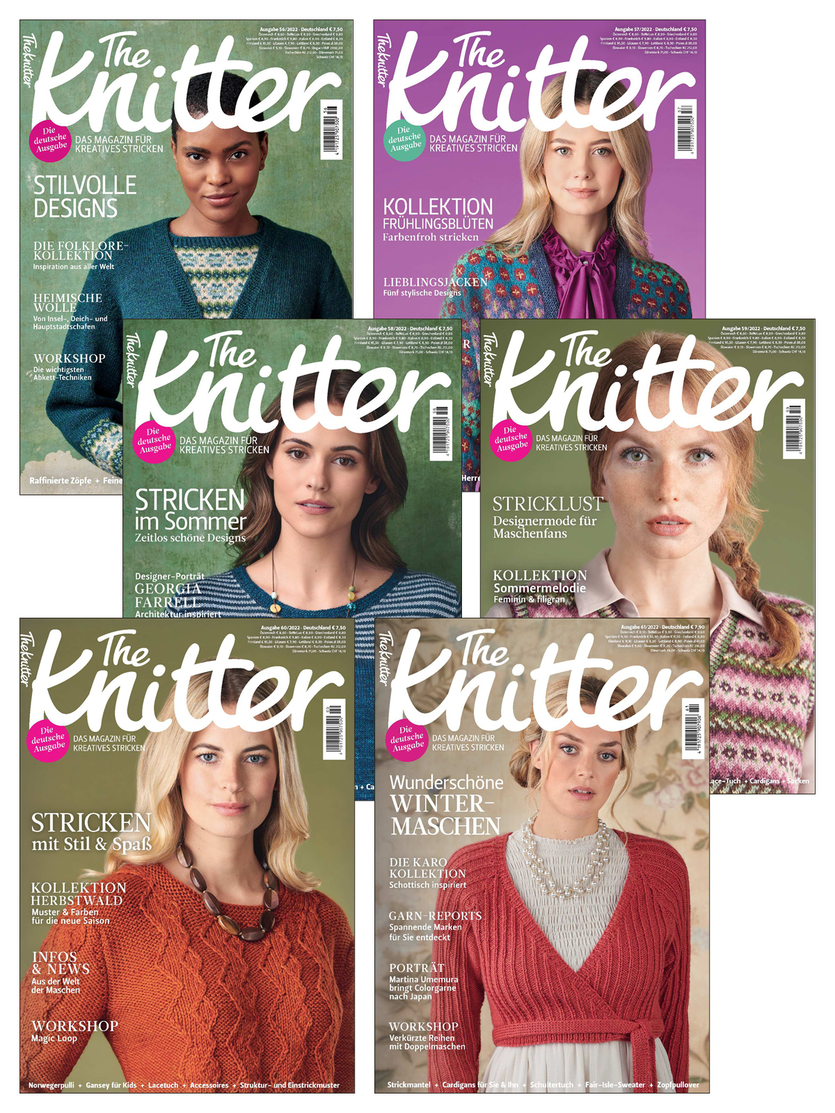 E-Paper Bundle The Knitter mit allen Ausgaben aus dem Jahr 2022 Magazin Produktbild: The Knitter E-Paper-Archiv 2022-alle Ausgaben als E-Paper-Sparpaket