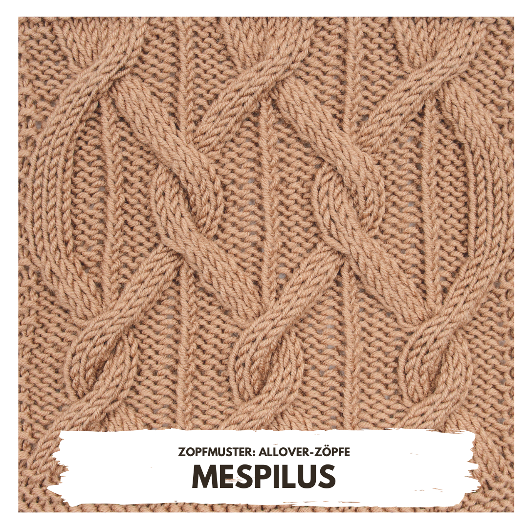 Beigefarbene, handgemachte Strickware mit Zopfmuster. Modisch, detailverliebt, kunstvolles DIY-Design.