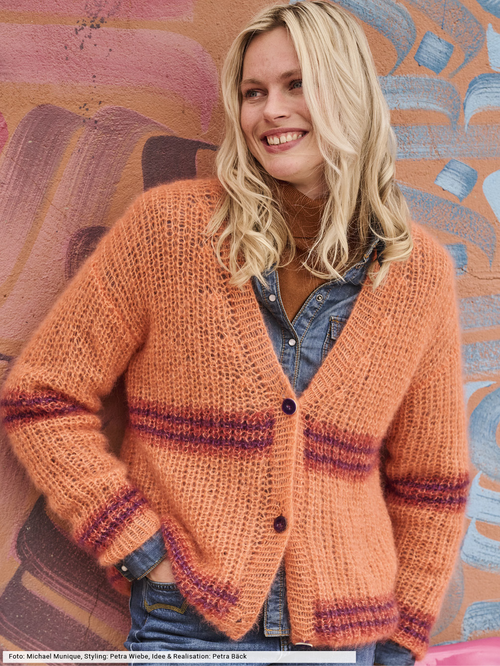 Modellansicht Bild 1: Jacke im Halbpatent-Muster