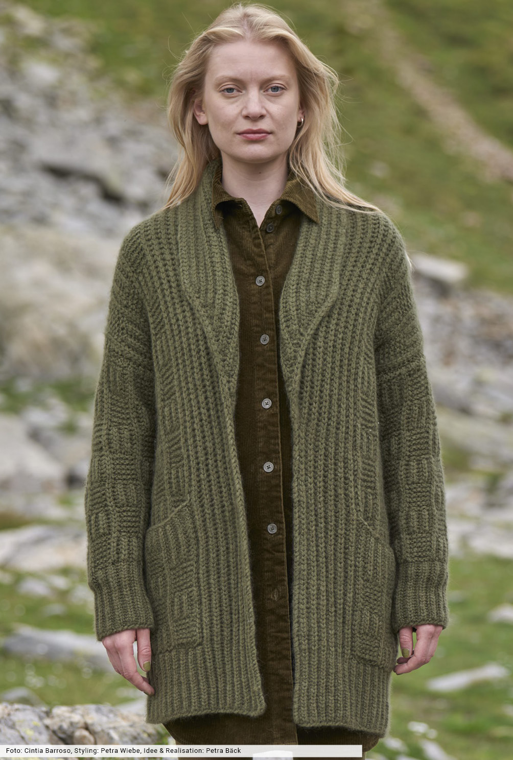 Modellansicht Bild 2: Patentmusterjacke mit Karostrukturen