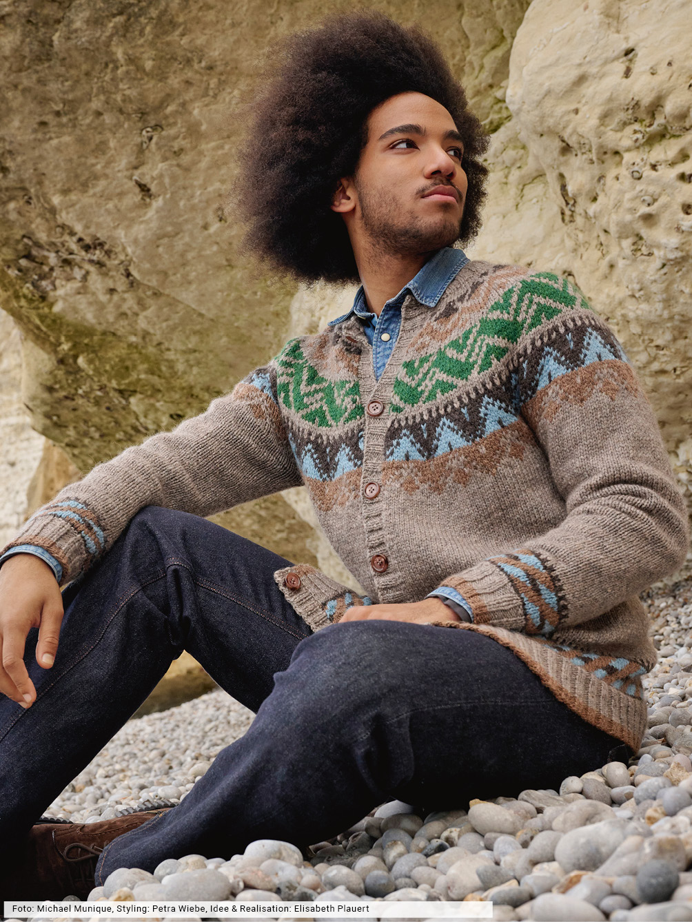 Modellansicht Bild 1: Jacke mit Jacquardpasse