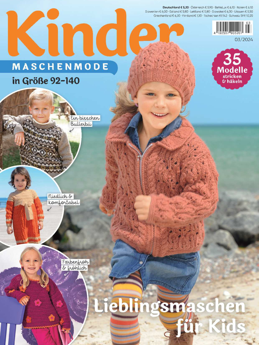 Kinder Maschenmode 3/2024 - Lieblingsmaschen für Kids Magazin Produktbild: Kinder Maschenmode 3/2024 - Lieblingsmaschen für Kids