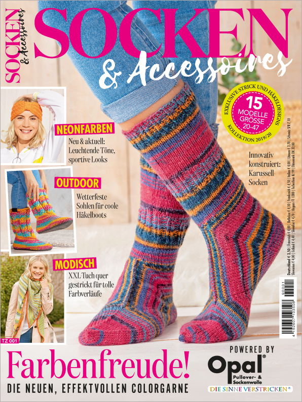 Socken & Accessoires TZ 001 - Farbenfreude! - Die neuen, effektvollen Colorgarne Magazin Produktbild: Socken & Accessoires - Farbenfreude! - Die neuen, effektvollen Colorgarne