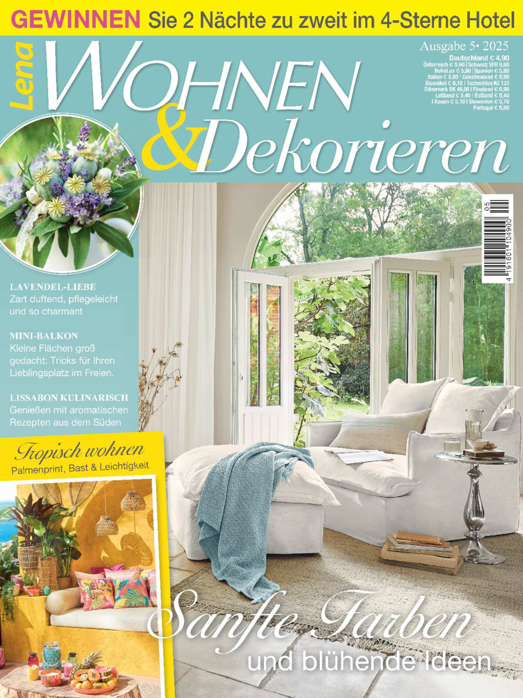 Magazin Produktbild: Lena Wohnen & Dekorieren Nr. 5/2025 - Sanfte Farben und blühende Ideen