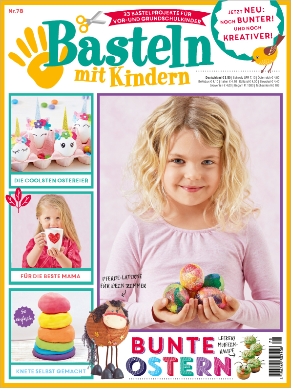 Magazin Produktbild: Basteln mit Kindern Nr. 78/2019 - Bunte Ostern