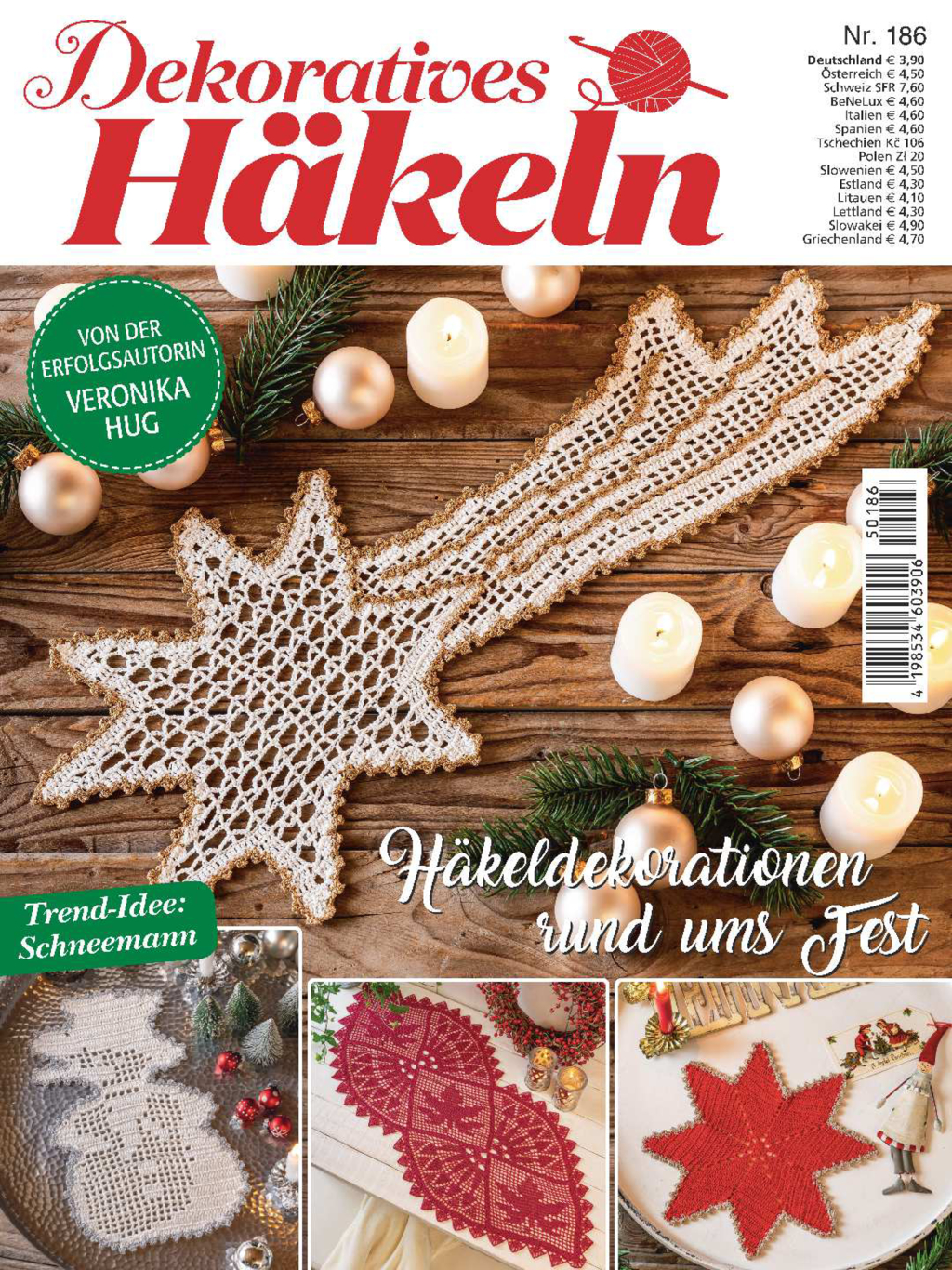 Magazin Produktbild: Dekoratives Häkeln Nr. 186 - Häkeldekorationen rund ums Fest