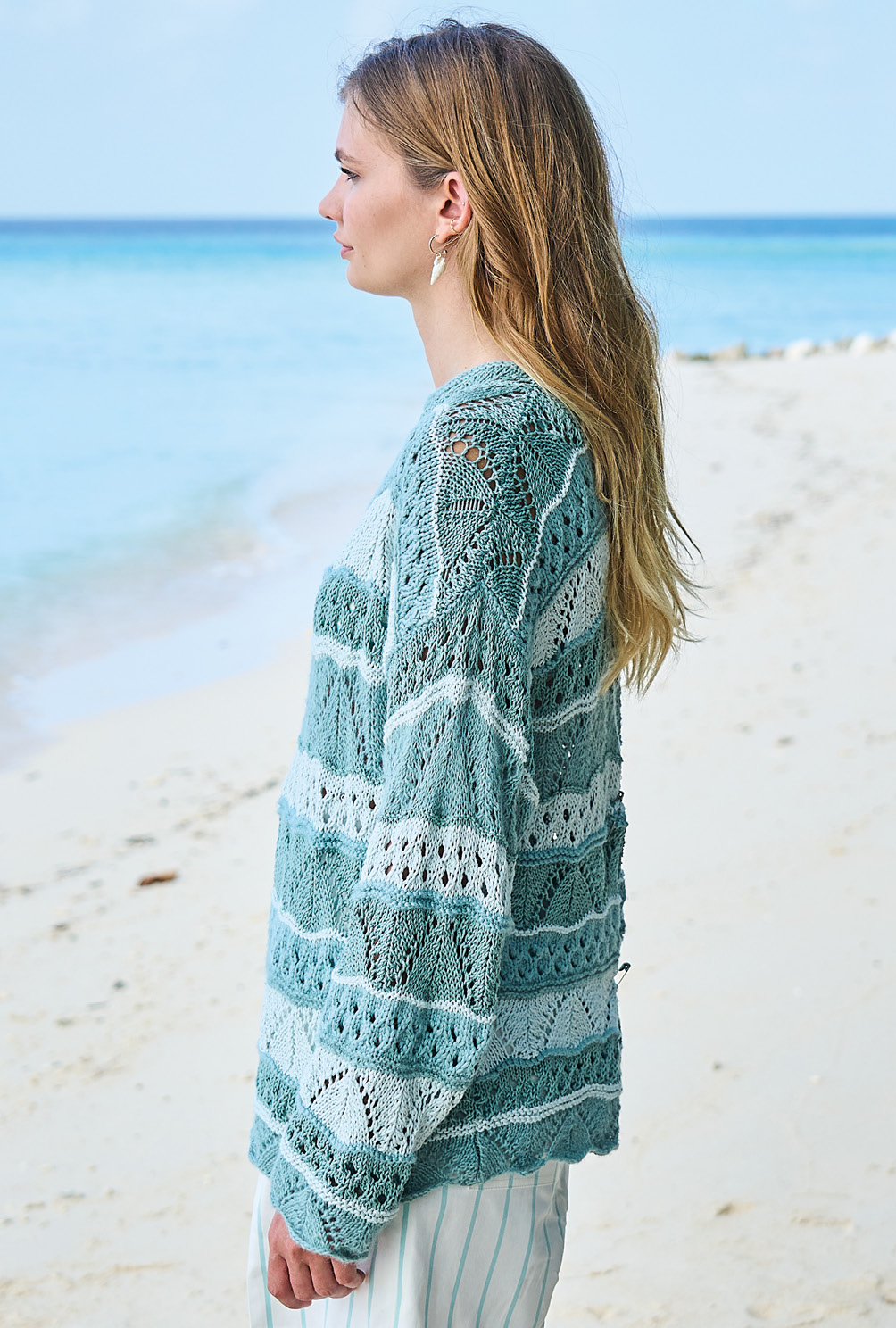 Modellansicht Bild 5: Pulli im Materialmix